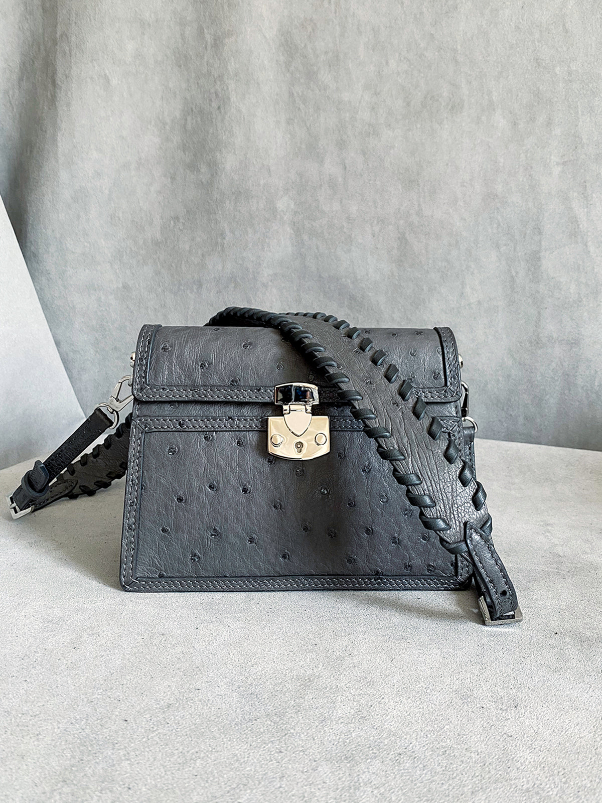 Cookie Shoulder Bag Ostrich Anthracite