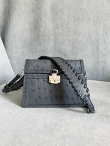 Cookie Shoulder Bag Autruche Anthracite