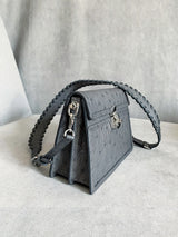 Cookie Shoulder Bag Autruche Anthracite