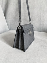 Cookie Shoulder Bag Autruche Anthracite