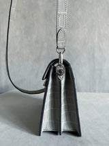Cookie Shoulder Bag Croco Pearl Grey